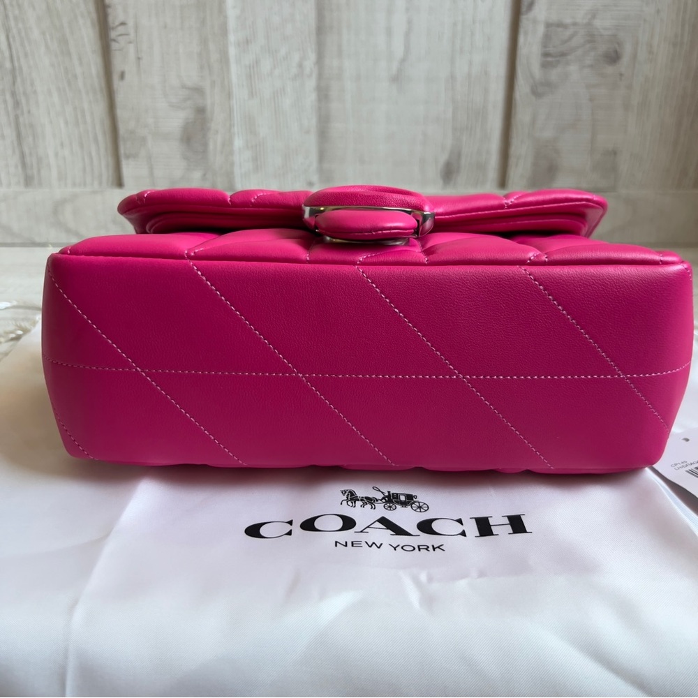 Coach Pink Quilted Shoulder Bag with C-Clasp - Picture 7 of 10